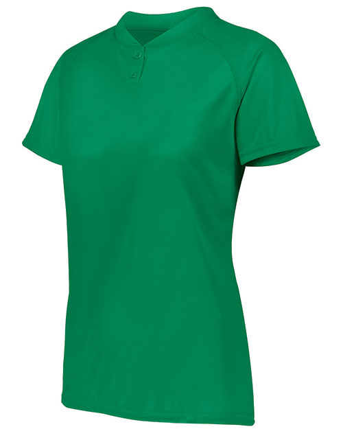 Augusta Sportswear 1567 Ladies Attain Wicking Two-Button Softball Jersey at GotApparel