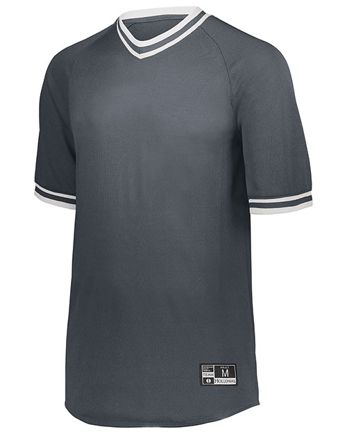 Augusta 221021 Men Retro V-Neck Baseball Jersey at GotApparel