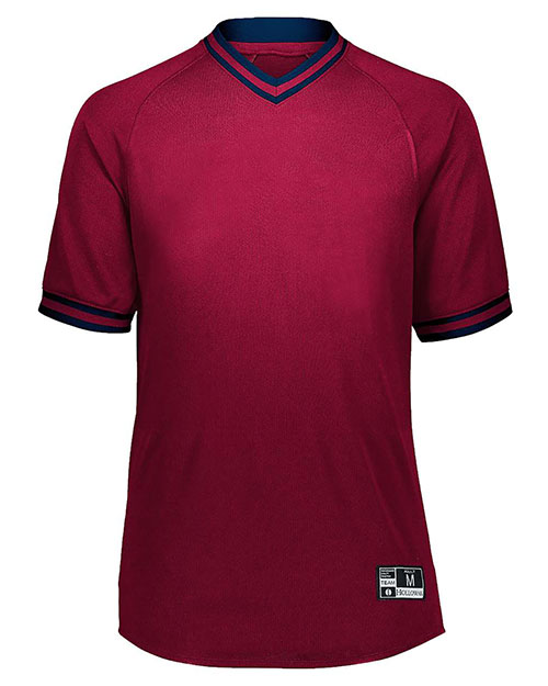 Augusta 221021 Men Retro V-Neck Baseball Jersey at GotApparel