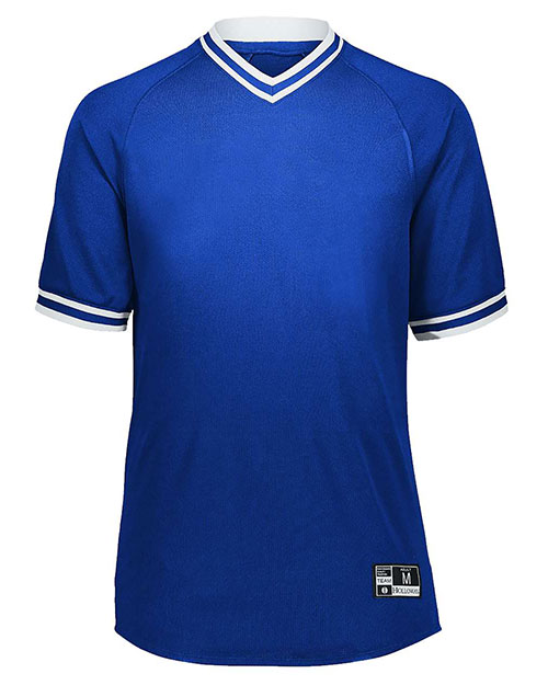 Augusta 221221 Boys Youth Retro V-Neck Baseball Jersey at GotApparel