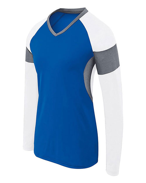 Augusta 342143 Girls Long Sleeve Raptor Jersey at GotApparel
