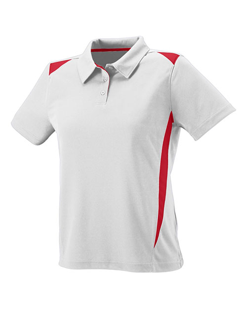 Augusta 5013 Women Premier Coaching Striped Polo Sport Shirt at GotApparel