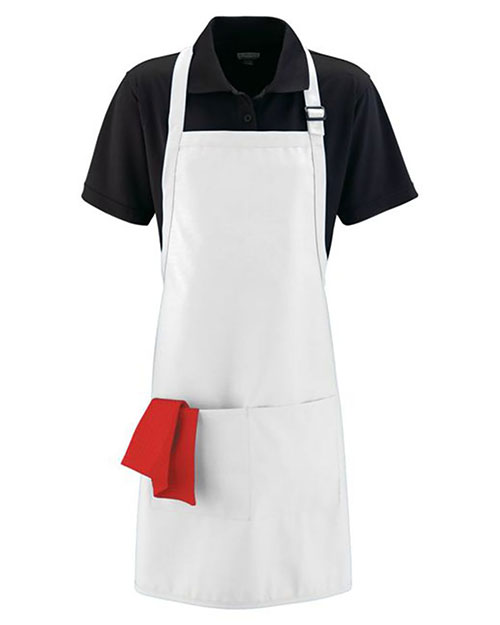 Augusta 5965 Unisex Full Width Apron With Pockets at GotApparel
