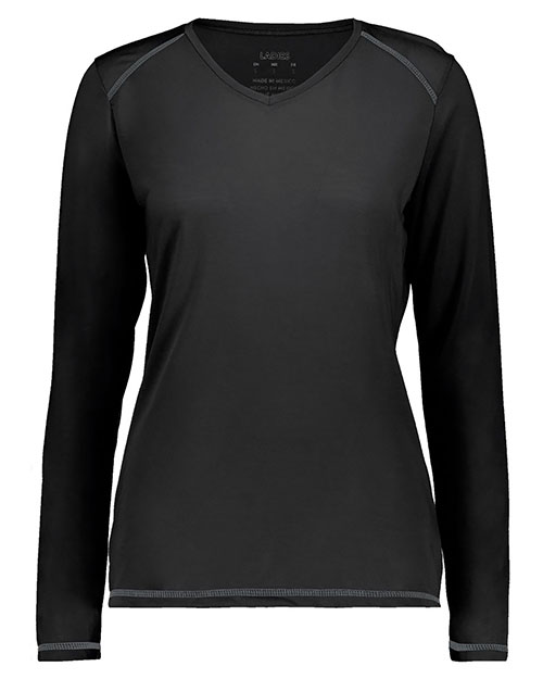 Augusta 6847 Women Ladies Super Soft-Spun Poly Long Sleeve Tee at GotApparel