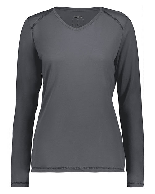 Augusta 6847 Women Ladies Super Soft-Spun Poly Long Sleeve Tee at GotApparel