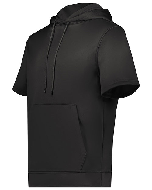Augusta 6871 Men Wicking Fleece Short Sleeve Hoodie at GotApparel