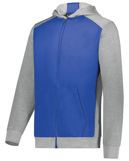 Augusta 6900 Boys Youth Three-Season Fleece Full Zip Hoodie at GotApparel