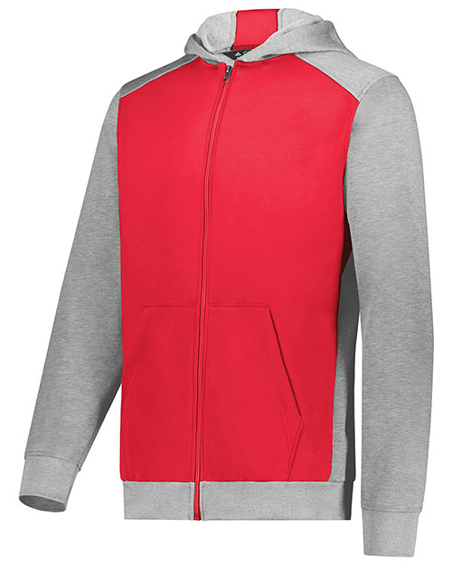 Augusta 6900 Boys Youth Three-Season Fleece Full Zip Hoodie at GotApparel