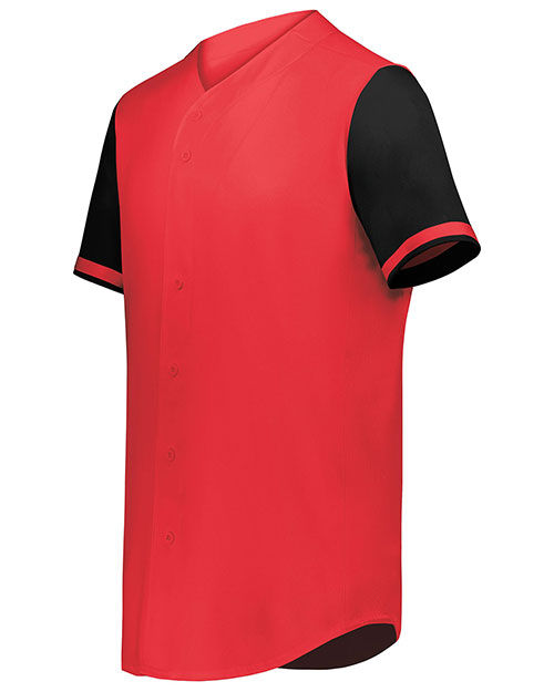 Augusta 6909 Men Cutter+ Full Button Baseball Jersey at GotApparel