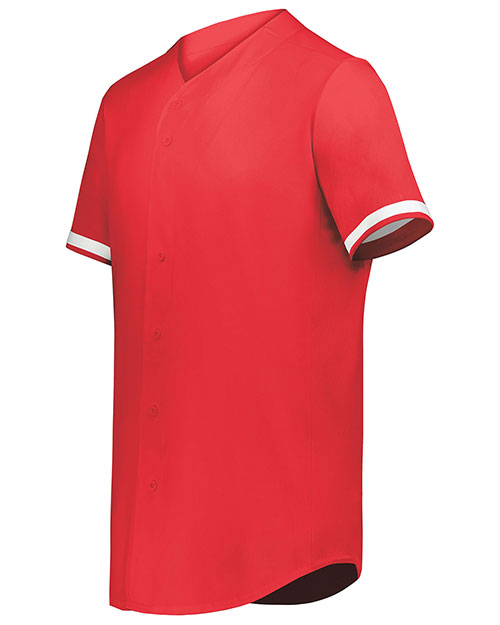 Augusta 6909 Men Cutter+ Full Button Baseball Jersey at GotApparel
