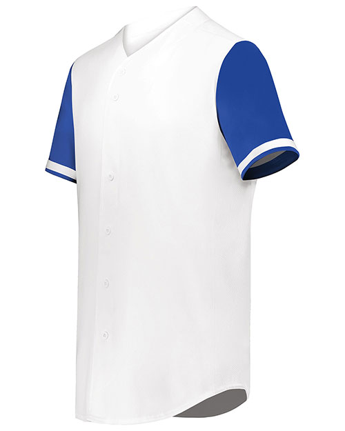Augusta 6909 Men Cutter+ Full Button Baseball Jersey at GotApparel