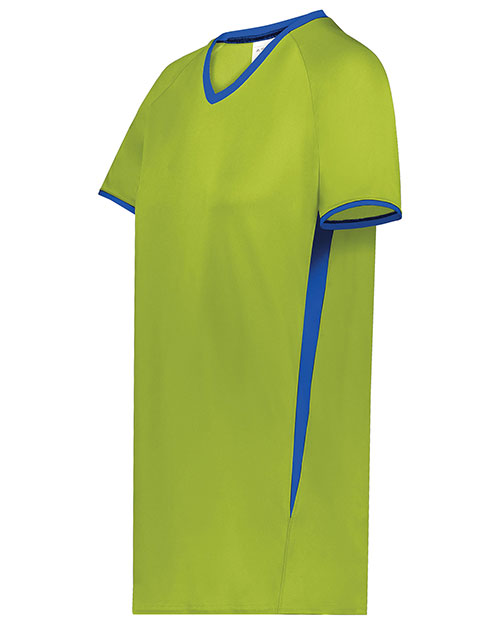 Augusta 6916 Girls Cutter+ V-Neck Jersey at GotApparel