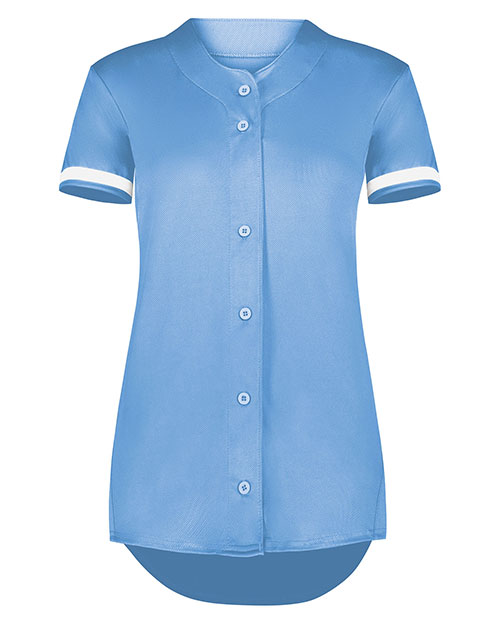 Augusta 6919 Women Ladies Cutter+ Full Button Softball Jersey at GotApparel