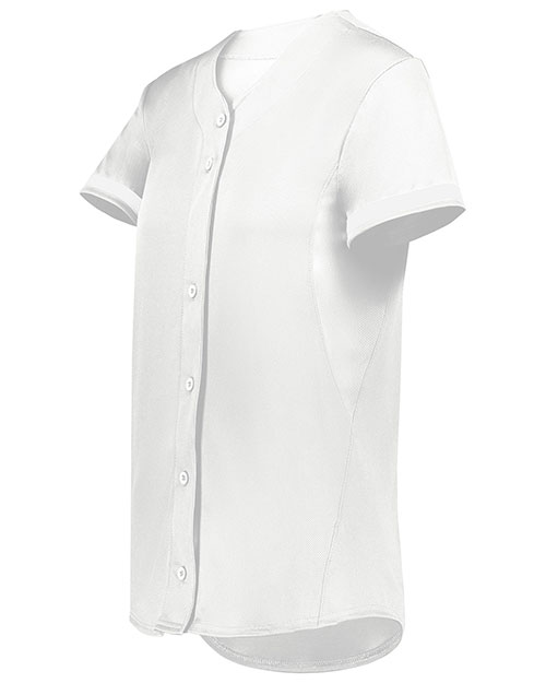 Augusta 6919 Women Ladies Cutter+ Full Button Softball Jersey at GotApparel