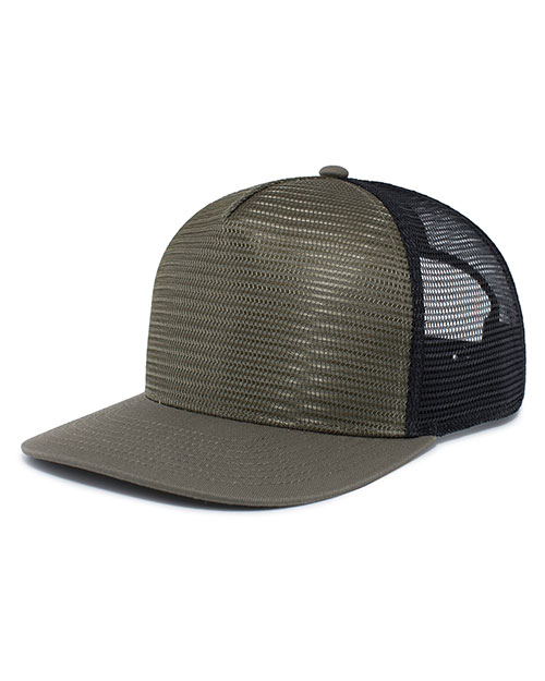 Augusta P724 5-Panel Mesh Overlay Trucker Snapback at GotApparel