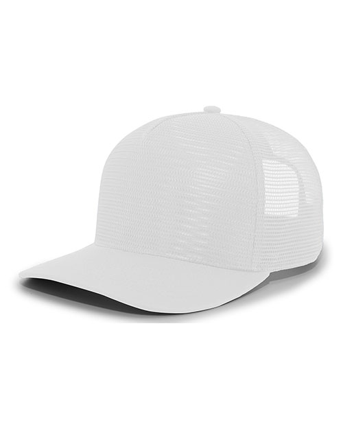 Augusta P724 5-Panel Mesh Overlay Trucker Snapback at GotApparel
