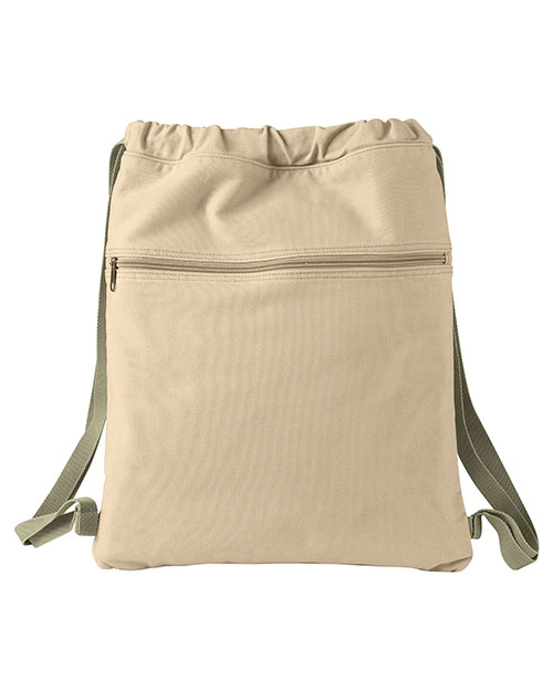 Authentic Pigment 1901 Unisex 14 Oz Canvas Cinch Sack at GotApparel