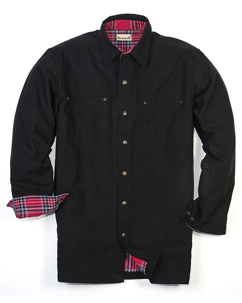 Backpacker BP7006T Men Tall Canvas Shirt Jacket with Flannel Lining at GotApparel
