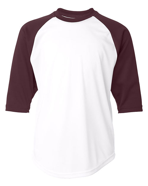 Badger 2133 Youth B-Core 3/4 Sleeve Baseball T-Shirt at GotApparel