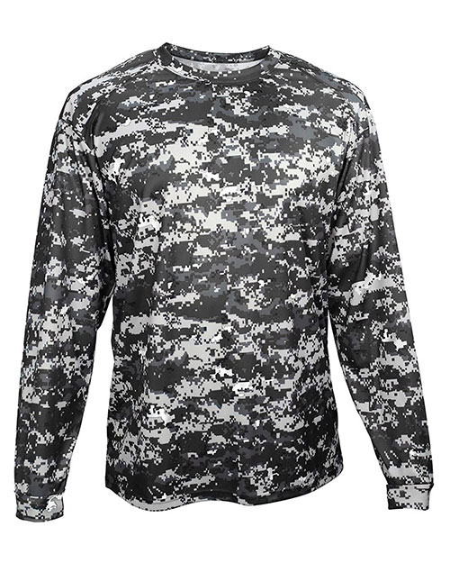 Badger 2184 Youth Digital Camo Long Sleeve T-Shirt at GotApparel