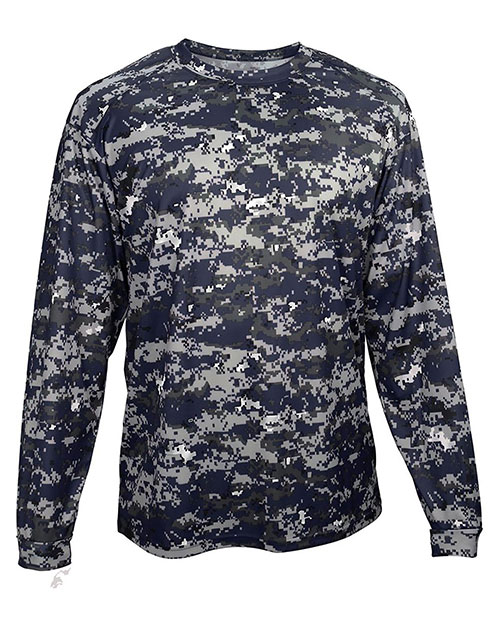 Badger 2184 Youth Digital Camo Long Sleeve T-Shirt at GotApparel