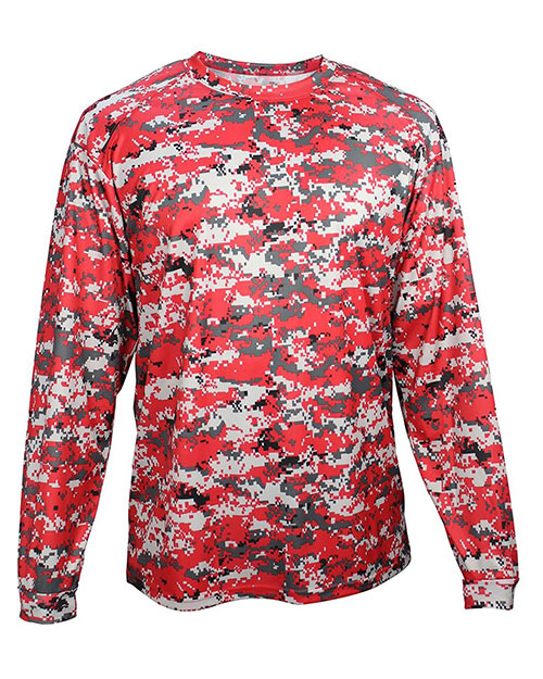 Badger 2184 Youth Digital Camo Long Sleeve T-Shirt at GotApparel