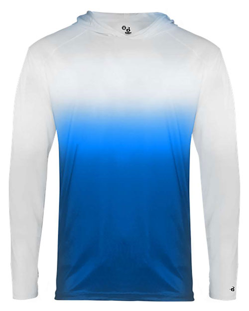 Badger 2205 Youth Ombre Long Sleeve Hooded T-Shirt at GotApparel