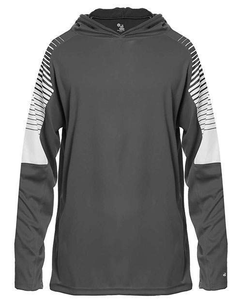 Badger 2211 Boys Youth Lineup Hooded Long Sleeve T-Shirt at GotApparel