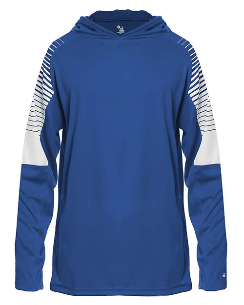 Badger 2211 Boys Youth Lineup Hooded Long Sleeve T-Shirt at GotApparel