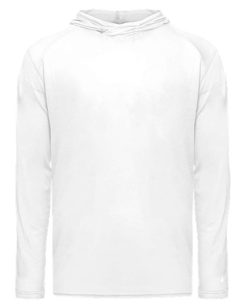 Badger 2905 Boys Youth Tri-Blend Surplice Hooded Long Sleeve T-Shirt at GotApparel