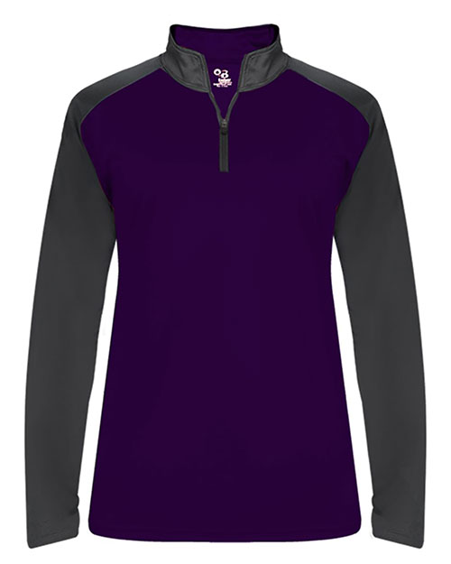 Badger 4008 Ultimate SoftLock™ Women's Sport Quarter-Zip Pullover at GotApparel