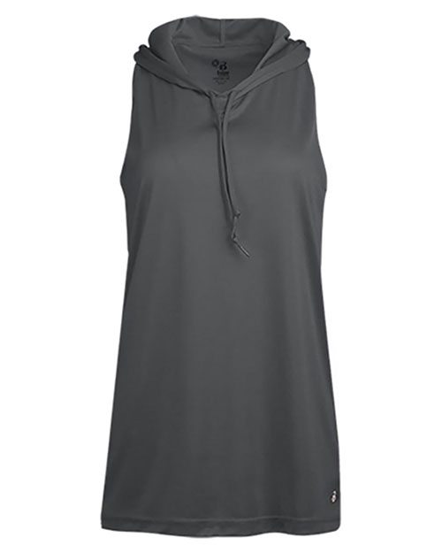 Badger 4111 Women's B-Core Racerback Hooded Tank Top at GotApparel