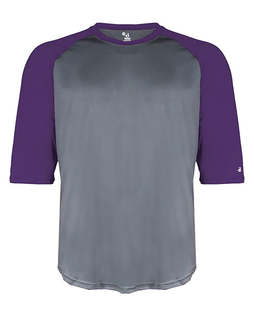 Badger 4133 B-Core Three-Quarter Sleeve Baseball T-Shirt at GotApparel