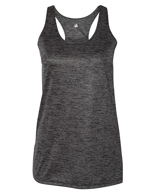 Badger 4161 Women's Tonal Blend Racerback Tank Top at GotApparel