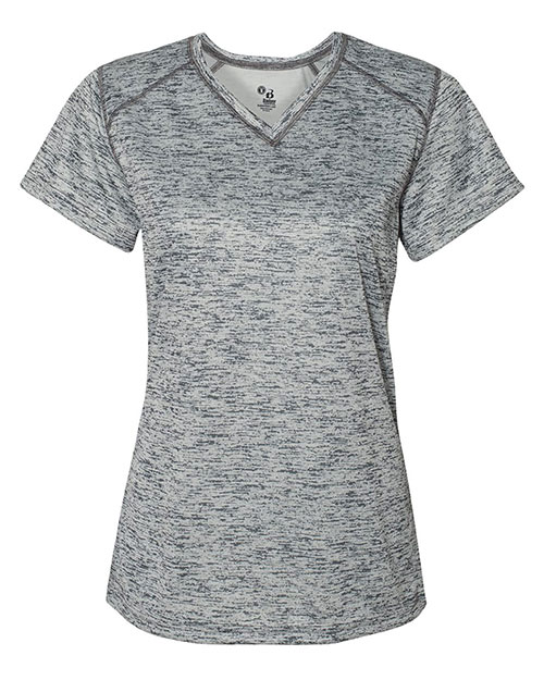 Badger 4175  Women's Tonal Blend V-Neck T-Shirt at GotApparel