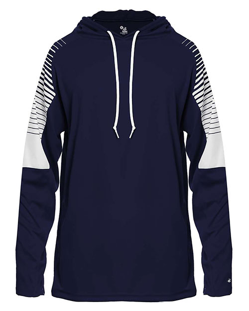 Badger 4211 Men Lineup Hooded Long Sleeve T-Shirt at GotApparel