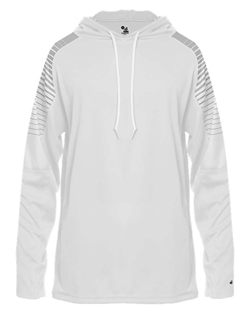 Badger 4211 Men Lineup Hooded Long Sleeve T-Shirt at GotApparel
