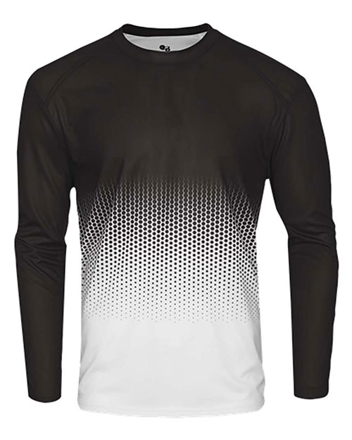 Badger 4224 Men Hex 2.0 Long Sleeve T-Shirt at GotApparel