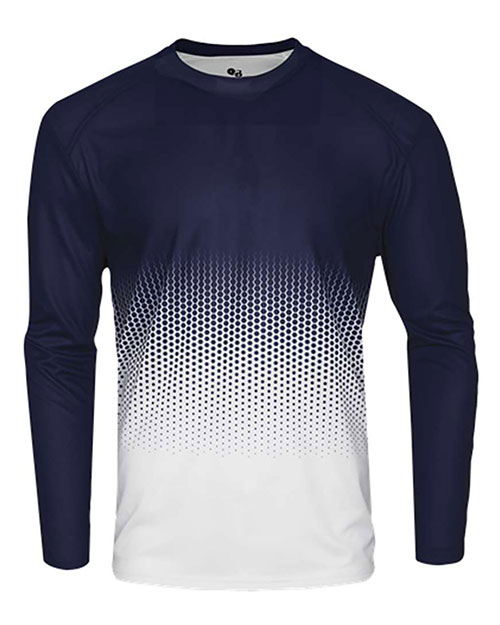 Badger 4224 Men Hex 2.0 Long Sleeve T-Shirt at GotApparel