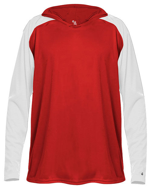 Badger 4235 Men Breakout Hooded Long Sleeve T-Shirt at GotApparel
