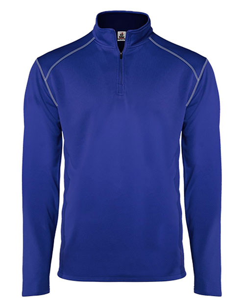 Badger 4438  Money Mesh Quarter-Zip Pullover at GotApparel