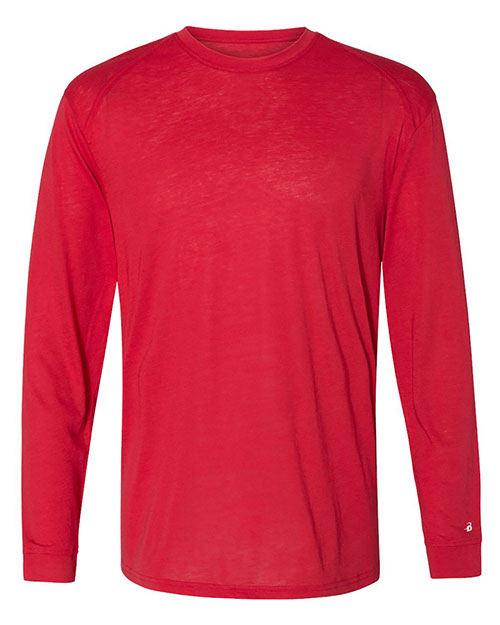Badger 4944 Men Triblend Performance Long Sleeve T-Shirt at GotApparel