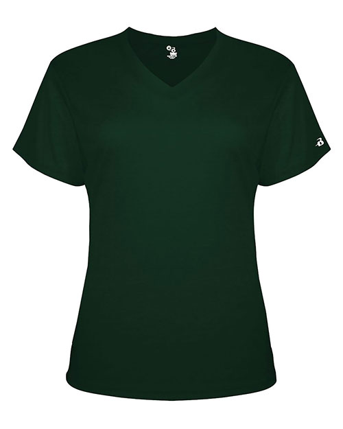 Badger 4962 Women’s Triblend Performance V-Neck Short Sleeve T-Shirt at GotApparel