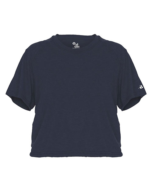 Badger 4963 Women's Tri-Blend Crop T-Shirt at GotApparel