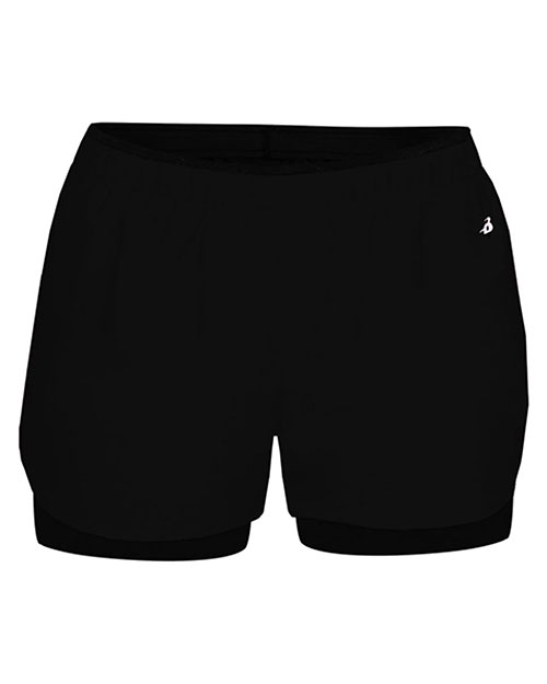 Badger 6150 Women's Double Up Shorts at GotApparel