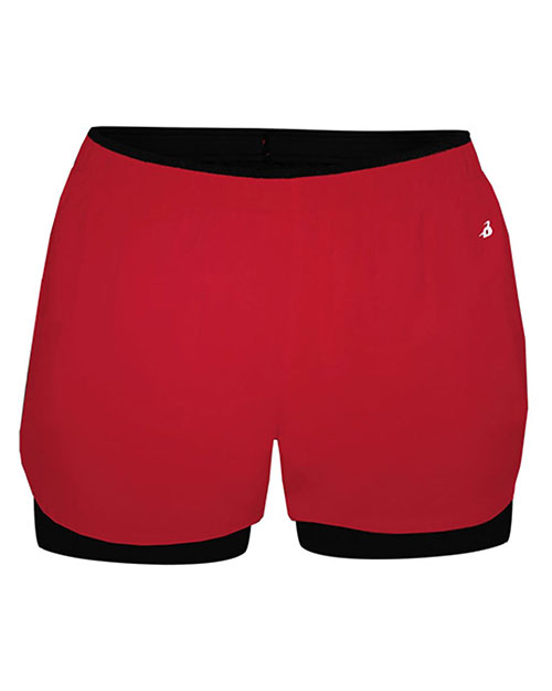 Badger 6150 Women's Double Up Shorts at GotApparel