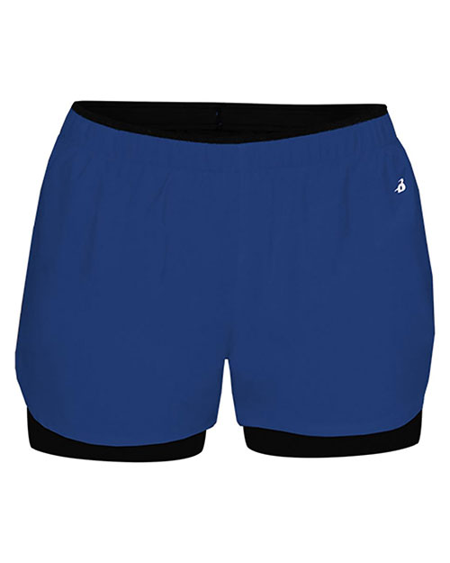 Badger 6150  Women's Double Up Shorts at GotApparel