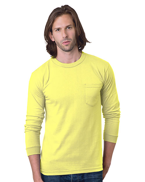 Bayside 3055 Men Union-Made Long Sleeve T-Shirt with a Pocket at GotApparel