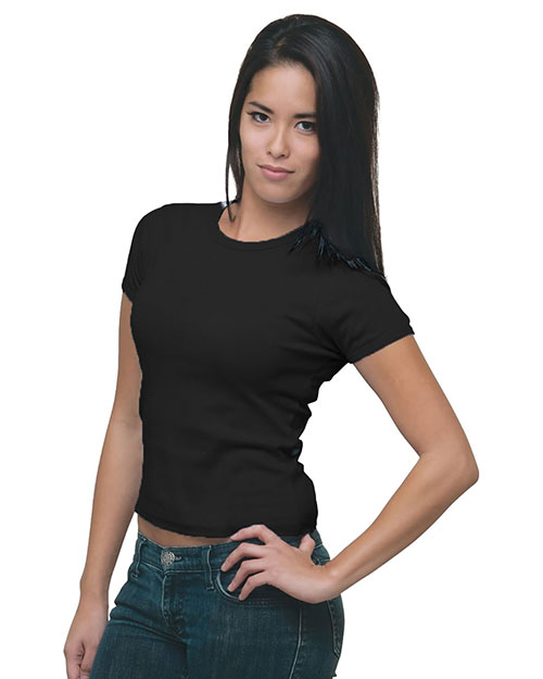 Bayside 4539 Women 's USA-Made Cap Sleeve T-Shirt at GotApparel