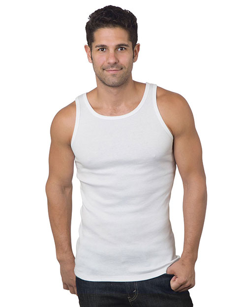 Bayside 4573 Men 2x1 Rib Tank Top at GotApparel